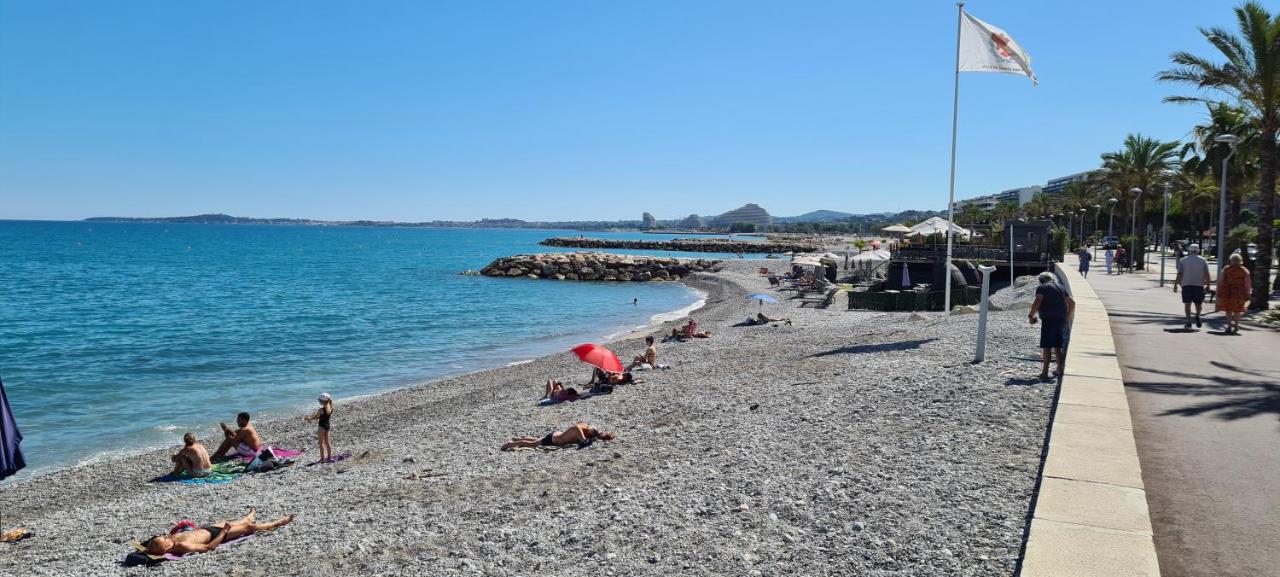 Studio De La Plage - Mer, Terrasse Et Garage Cagnes-sur-Mer Exteriér fotografie